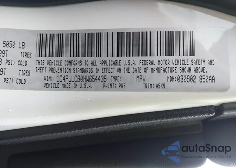 2017 Jeep Cherokee Latitude Fwd from USA, damaged, VIN 1C4PJLCB0HW654435